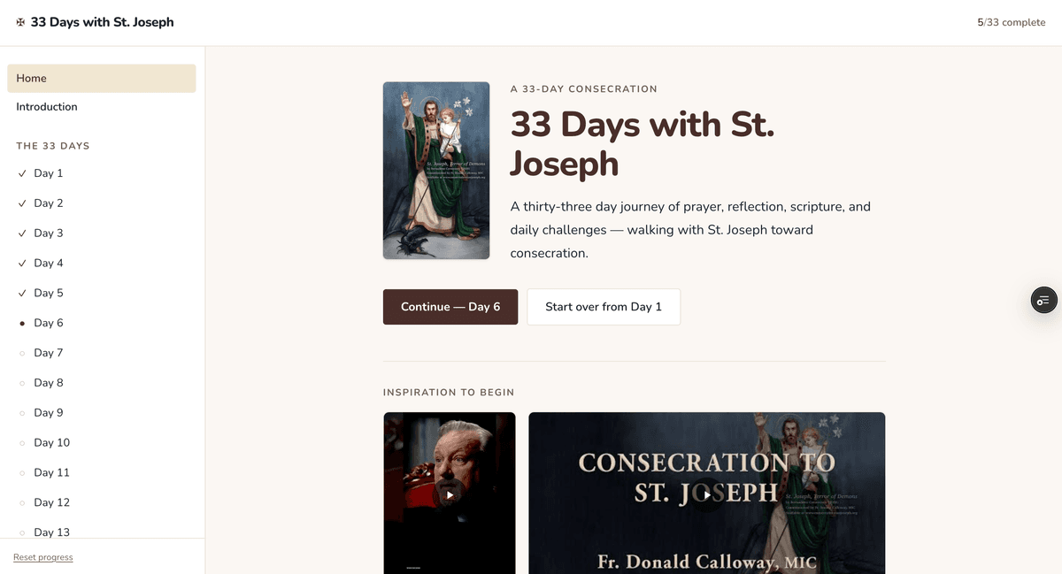 St. Joseph Consecration Tracker